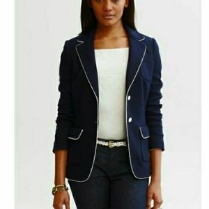 Banana republic dark blue wool blend jacket